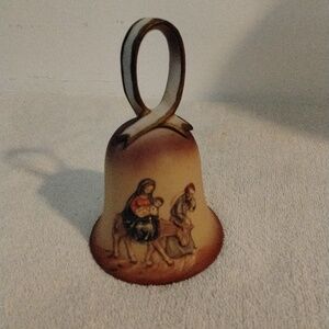 Vtg. Roman Inc. Christmas Bell 1978 Bisque Porcelain